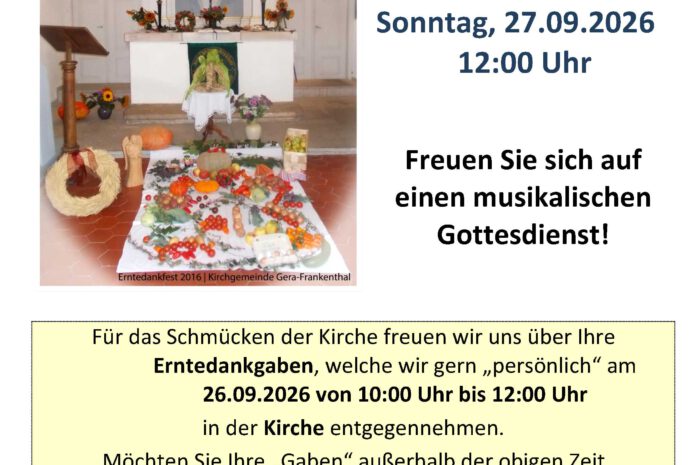 Erntedankfest in Frankenthal
